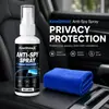 O spray de privacidade para vidros de carro KineShineX protege os vidros laterais do carro de olhares curiosos, reduz a visibilidade externa e é fácil de aplicar.