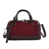 Design de Nicho Cor Color Block Retrô Bolsa de Bowling Estilosa Fashionável Tendência Bolsa de Ombro Único Transversal Bolsa de Mão para o Trabalho Mulheres
