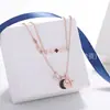 Versão de Luxo Shijia do Colar Olho do Diabo para Mulheres Apresenta um Pingente de Corrente para Clavícula Coração Pulsante Cisne Dinâmico Swarovski