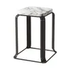 Taburete de Hierro Forjado Apilable para el Hogar Moderno Simple Cuadrado Taburete Simple para Tienda Sala de Estar Mesa de Comedor Taburete Taburete de Almacenamiento