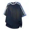 Camiseta de Manga Corta para Hombre Estilo Americano 2026 Nueva de Verano Holgada Top de Media Manga