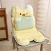 Cojín de Asiento de Tela a Cuadros de Dibujos Animados Fresco de Verano, Pieza Única con Respaldo Integrado, para Coche y Oficina, Adecuado para Sentarse Largamente, Venta al por Mayor