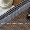 Tela de cuadros vintage de color oscuro estilo coreano hecha de algodón puro, material estampado teñido en hilo para ropa de mujer y niño, accesorios para padres e hijos