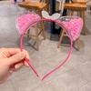 Orelhas de gato Faixa de Cabelo Transparente areia movediça Coroa Headband Crianças Menina Bebê Menina Princesa Acessórios de Cabelo Cabelo Bonito