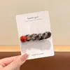 Pinza para el Cabello Retro con Flecos Accesorios para el Cabello Pinza para el Cabello Estampado de Leopardo Pinza de Pato Linda de Lana Barrette Estilo Pequeño Perfume Floral para Mujer Accesorios para el Cabello