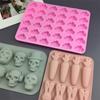 36 incluso pequeñas nubes zanahoria conejo calavera decoración de chocolate molde de silicona molde para hornear pasteles