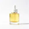 Botella de vidrio con gotero de 30 ml, botella para loción cosmética, botella para esencia para el cuidado de la piel, botella para aceite capilar, empaque de botella transparente