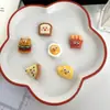 Hambúrguer Batata Frita Biscoito Comida de Brinquedo de Simulação Acessórios de Resina DIY Gel de Creme Capa de Celular Adesivo Queijo Pizza Acessórios