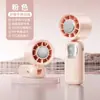 Transfronteiriço 2026 Novo Modelo Mini Criativo Display Digital Pendurado no Pescoço Portátil Ventilador Dobrável de Gelo de Alta Velocidade Turbo