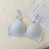 Lingerie Estudantil para Meninas Sutiã Push-Up Sem Costura para Seios Pequenos Feminino Sem Aro Cor Lisa Estilo Japonês Novo 2024