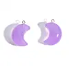 Accesorios para Joyería DIY Colgante de Luna 3D de Color Gelatina Collar Llavero Encanto Decorativa Venta Caliente Transfronteriza