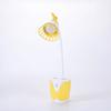 Porta-canetas led pequena luminária de mesa estudante escrivaninha dormitório quarto Badminton fofa luminária de cabeceira portátil