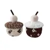Cor Café com Leite Fofo Floral Tecido para Acessórios Bolsas DIY Sapatos Acessórios de Chapéu de Flor Leggings Acessórios de Roupa