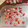 2026 Año Nuevo Accesorios para Uñas Caballo Pequeño Set Mixto Mahjong Barra de Oro 3D Sobre Rojo Árbol de la Fortuna Lindas Decoraciones para Uñas Kt