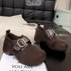 Cuero Genuino Estilo Vintage Suela Gruesa Tacón Oculto Cobertura Total Zapatos Birkenstock Mocasines Mary Janes para Mujer Corte Profundo Estampado de Leopardo Zapatos de Una Sola Pieza
