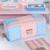 Estuche de Lápices Dopamine Cute Prism Grid, Estilo Ins Contraste Colorido Estrella Conejo Puntos Diseño Único Caja de Papelería para Estudiantes