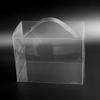 Caja plegable portátil transparente de PVC simple, caja de plástico para regalo con asa, caja de embalaje para regalo cosmético