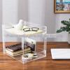 Fabricante 2 camadas de estilo moderno transparente acrílico desktop arquivo bandeja rack de armazenamento de cosméticos rack de armazenamento
