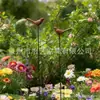 Venda Quente Transfronteiriça Ferro Fundido Enferrujado Dois Pássaros Plug-In Ornamentos de Jardim Decoração de Pátio Paisagismo de Ferro Inserções de Flores para Jardinagem