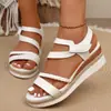 Comercio Exterior Talla Grande 43 Sandalias de Cuña con Suela Gruesa Boca de Pez Suela Gruesa 2026 Verano Suela de Lino Playa Exterior Punta Abierta Zapatos para Mujer