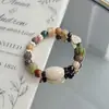 Pulseira de cerâmica de Jingdezhen por atacado antiga com miçangas popular pequena arte fresca doce nova joia de pulseira chinesa