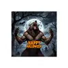 Banner de Porta de Garagem Halloween Amazon Transfronteiriço Decoração de Festa de Halloween Tecido de Fundo Atmosfera Tapeçaria