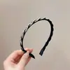 Faixa de Cabelo Preta de Aba Estreita com Pedras para Mulheres, High-End, Luxo Acessível, Faixa para Pressionar o Cabelo para Sair, Acessórios de Cabelo e Headwear Versáteis