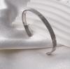 Pulsera de Joyería de Nicho Popular Transfronteriza de 6 mm, Pulsera de Acero al Titanio Personalizada y Versátil con Apertura en Forma de C, Acero Inoxidable al por Mayor