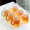 Tazas de Café de Vidrio de Borosilicato Grueso Martillado al por Mayor en Stock del Fabricante, Tazas de Té para el Hogar, Vasos para Jugo, Personalizables