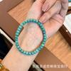 Hermoso lago azul agua magnesita pequeña pulsera de corte recto accesorios manual de bricolaje texto jugar