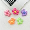 Cara Brillante Flor Divertida de Cinco Pétalos Accesorios de Resina DIY Hebilla para Zapatos con Agujeros Ropa Carcasa para Teléfono Móvil Horquilla Material Lope