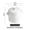 Olla de Cerámica Impermeable para Estofado Hotel Phnom Penh con Tapa Doble Tapa Boles Binaurales para Estofado de Nido de Pájaro con Recipiente Interior Olla para Huevo al Vapor Olla para Estofado Olla Pequeña para Sopa