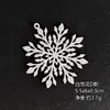 5,5cm Comércio Exterior Transfronteiriço Peças de Floco de Neve de Natal Cenário de Neve Local Decorações Penduradas para Árvore de Natal de Plástico Branco