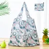 Bolsa de compras plegable de gran capacidad, bolso de mano portátil para supermercado, impresión de logotipo, bolsa de almacenamiento 190T, directo de fábrica