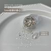 Accesorios de lentejuelas para decoración de uñas, recién llegados, estilo japonés, parche de decoración de uñas con forma de estrella de cinco esquinas y amor blanco y plateado.