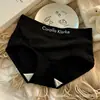 8 Road 70DEnglish Roupa Íntima Feminina Algodão Respirável Sem Costura Controle de Barriga Cintura Média Estilo Adolescente Calcinha