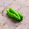 Micro-paisaje simulación comida y juego adornos de verduras guisante edamame haba haba resina manualidades material diy accesorios de decoración
