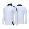 Conjunto de Treino de Futebol com Gola Alta e Meio Zíper, Uniforme Liso de Manga Longa para Primavera e Outono, Roupa Esportiva de Tricô Feita Sob Medida
