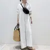 Destacar 2025 Nuevo Transfronterizo Aliexpress Cuello Polo Solapa Elegante Ropa de Trabajo Rayas Suelto Cárdigan Vestido