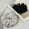 Scrunchie de Tela Texturizada Plisada Overlock Estilo Coreano Elegante Versátil Cuerda para el Cabello Cola de Caballo Simple para Mujeres