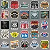 50 adesivos da Rota 66, estilo grafite, tendência transfronteiriça, adesivos super vendidos para motocicleta, computador, garrafa térmica e copo.