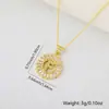 Colar com pingente de cobre europeu e americano micro-incrustado com zircônia 26 letras do alfabeto inglês joia redonda da moda feminina vendas diretas da fábrica