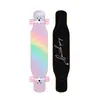 Skate Longboard de 44 Pulgadas para Principiantes, Hombres y Mujeres, Adultos, Tabla de Baile Doblemente Curva Profesional, Monopatín de Cuatro Ruedas de Madera de Arce para Jóvenes