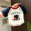 Camiseta de Manga Corta para Niña 2026 Nuevo Estilo para Niños Mayores, Top de Algodón Puro Lindo de Verano para Niña con Costuras Visibles, Camiseta Básica de Corte Holgado