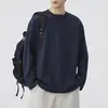Algodão de bambu primavera 2026 nova camiseta masculina de manga comprida, camada interna henley resistente estilo retrô americano, moderna