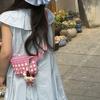 Bolso Infantil Estilo Coreano Letra Cuadros Bandolera Trendy Cool para Niños y Niñas Moda Bolso Pequeño de Pecho Monedero para Salir