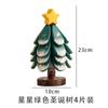 Tapete Aislante para Árbol de Navidad Individual Posavasos Artesanía de Madera Personalizada Tapete Resistente al Calor Anti-Escaldante Adornos de Madera para Mesa de Comedor