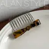 Pente de Cabelo Novo Estilo Coreano e Japonês Simples, Pente para Coque, Pente para Franja com Laço de Acetato, Acessório de Cabelo Elegante de Alta Qualidade para Mulheres