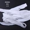 Faixa de bainha tricotada de 0,6-2cm, cor lisa, com prega, elástico, cintura elástica de crochê de nylon
