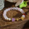 Nuevos brazaletes de estilo étnico, brazaletes de cristal hechos a mano de nicho para estudiantes, niñas, parejas y mejores amigos, al por mayor